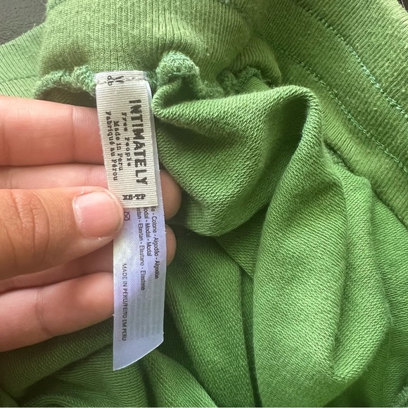 Free People Intimately Green Soft High Waisted Shorts Size XS - Picture 6 of 6